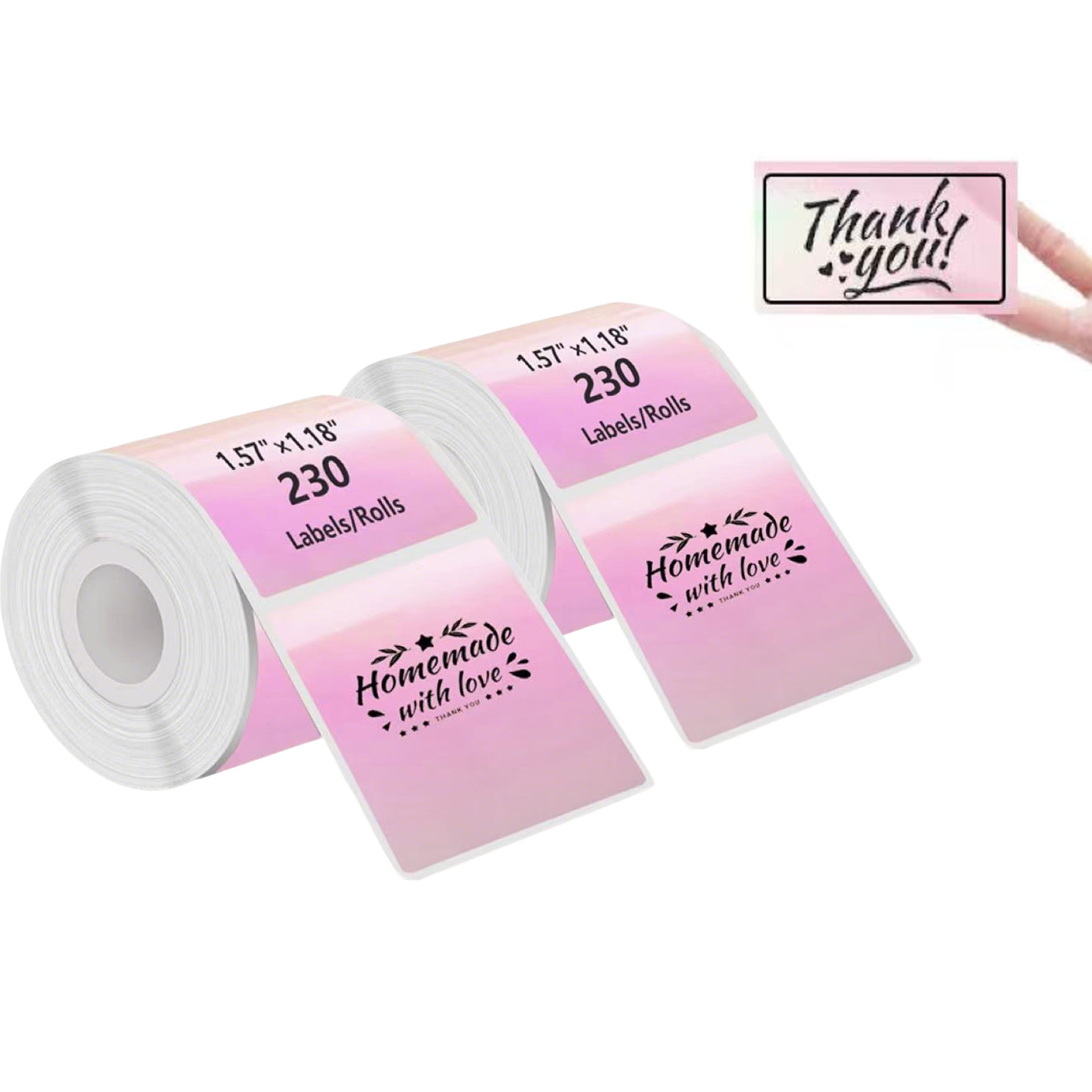 2 Rolls Holographic Thermal Label Stickers Compatible with Phomemo ...