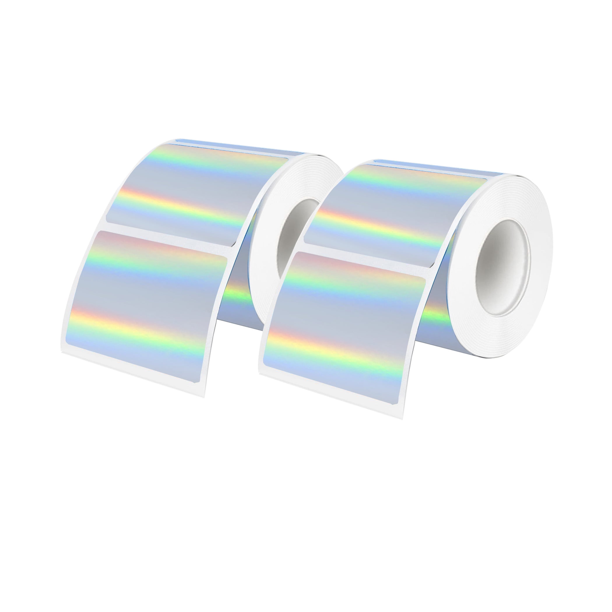 2 Rolls Holographic Thermal Label Stickers Compatible with Phomemo ...