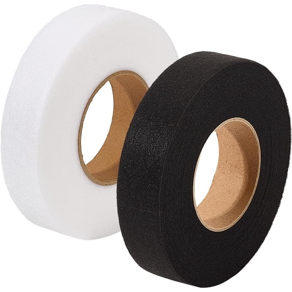 2 Rolls Iron on Hemming Tape, 1 Inch x 140 Yards No Sewing Double Sided Stitch Witchery, Washable Adhesive Hem Tape Repair Fabric for Curtains Pants and Clothing
