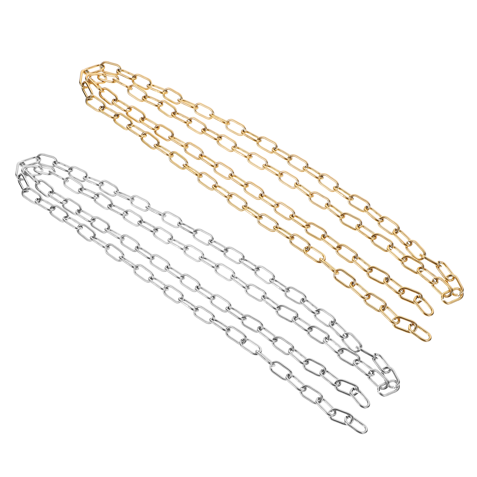 2 Rolls Jewelry Chain Chains Stainless Steel Link Chain Punk Necklace ...