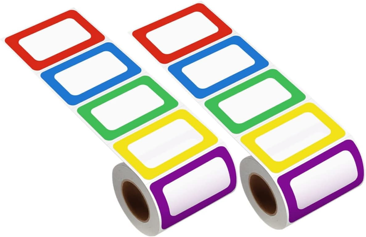 2 Rolls Label Sticker Blank Labels Printable StickersStickers Border