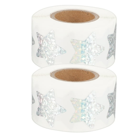 2 Rolls Labels Star Sticker Glitter Parent Stickers