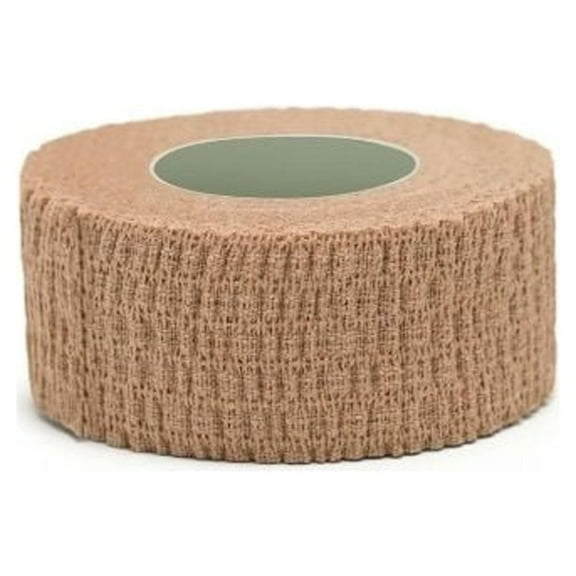 (2 Rolls) Latex Medi-Rip Cotton Bandage Beige Wrap, 1" x 5 Yards (MS-36110)