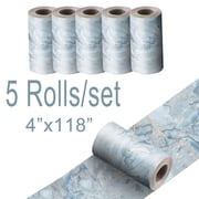 2 Rolls Marble Wallpaper Borders for Mirror Frame Border Contact Paper for Bathroom Marble Frame Stickers for Wall Decor Vinyl Waterproof Peel and Stick Wallpaper Border,4"x95"