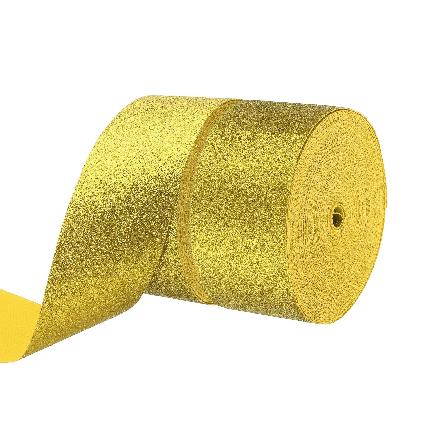 2 Rolls Metallic Glitter Ribbon Roll, 2/3 Inch x 10 Yards Sparkly ...
