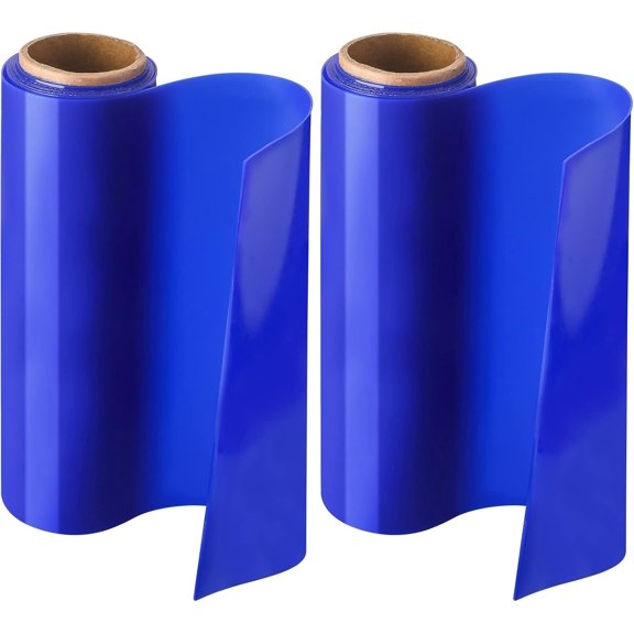 2 Rolls Non Slip Material Roll, 8 Inch x 3.25 ft Roll Cut to Size Blue Non Slip Mat Large Table Pads for Baking Drawer Crafts Counter Eating Drawer
