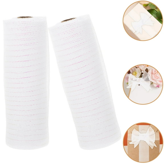 LOLIPPYY Decorative Mesh Rolls for Plastic Crafts and Christmas Decoration Making, Set of 2