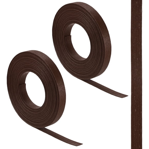 2-Rolls Paper Weaving Cane, 11 Yards x 0.6 Inch 12-Ply Paper Rattan Weaving Cane Material [Dark Brown]