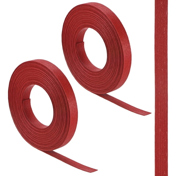 2-Rolls Paper Weaving Cane, 11 Yards x 0.6 Inch 12-Ply Paper Rattan Weaving Cane Material [Red]