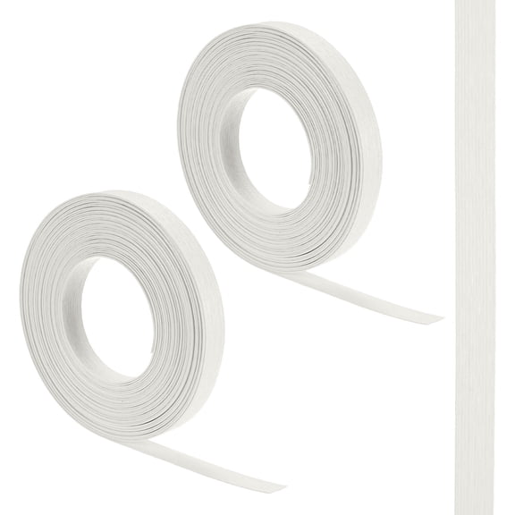 2-Rolls Paper Weaving Cane, 11 Yards x 0.6 Inch 12-Ply Paper Rattan Weaving Cane Material [White]