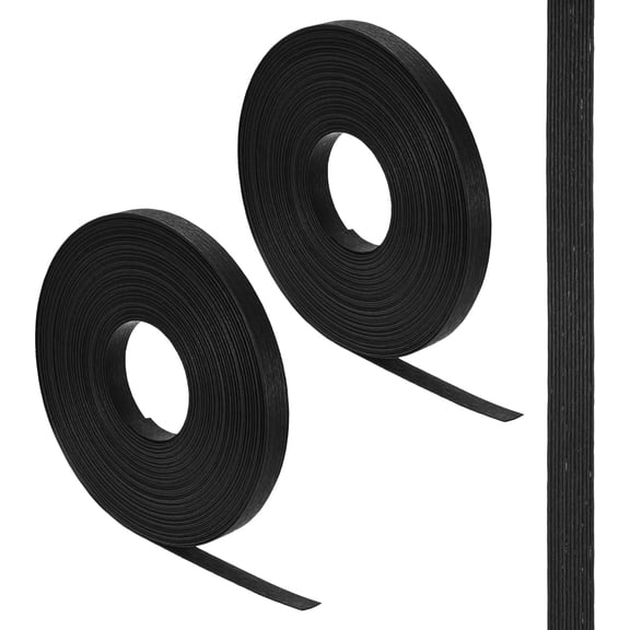 2-Rolls Paper Weaving Cane, 21.9 Yards x 0.6 Inch 12-Ply Paper Rattan Weaving Cane Material [Black]
