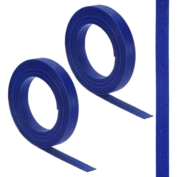 2-Rolls Paper Weaving Cane, 5.5 Yards x 0.6 Inch 12-Ply Paper Rattan Weaving Cane Material [Blue]