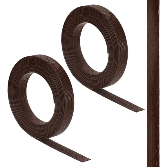 2-Rolls Paper Weaving Cane, 5.5 Yards x 0.6 Inch 12-Ply Paper Rattan Weaving Cane Material [Dark Brown]