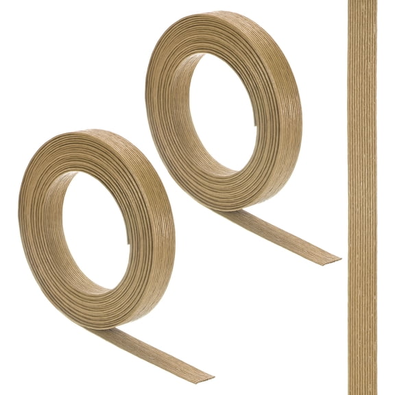 2-Rolls Paper Weaving Cane, 5.5 Yards x 0.6 Inch 12-Ply Paper Rattan Weaving Cane Material [Wood Color]