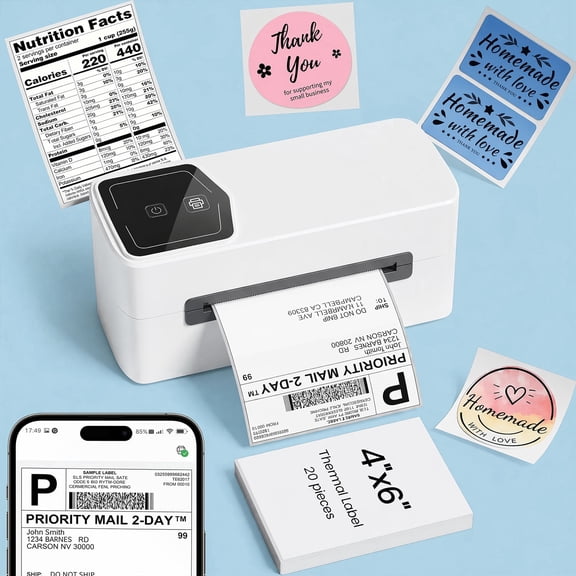 Phomemo 4x6 Thermal Printer, Wireless Mobile Label Maker for Shipping Labels & Postage