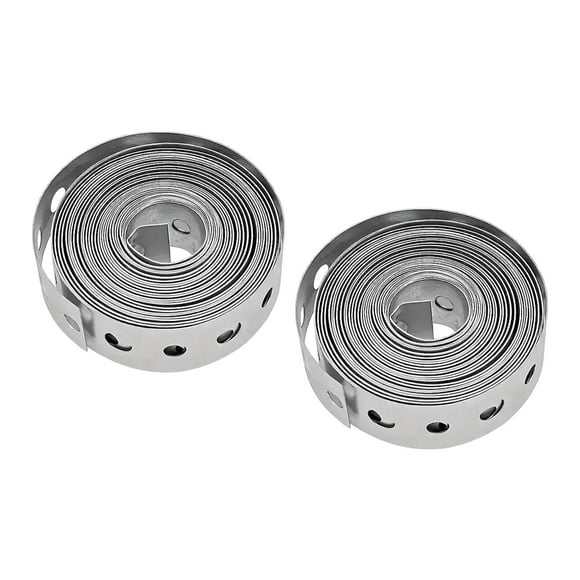 2 Rolls Pipe Strap Metal Hanger Strapping Galvanized Gauge Rust Resistant for Construction DIY Home Projects