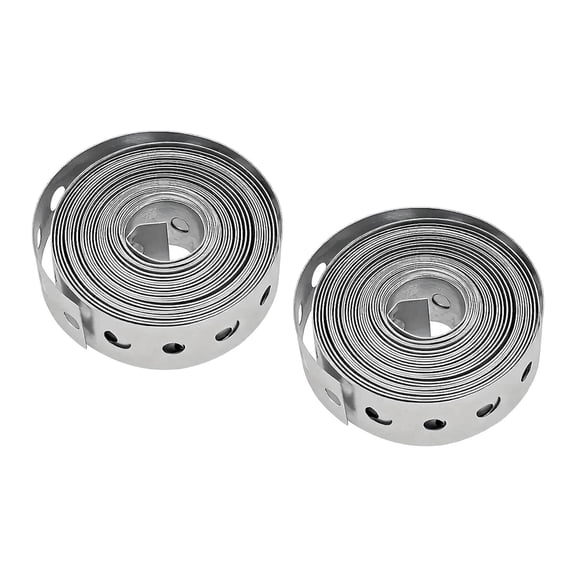 2 Rolls Pipe Strap Metal Hanger Strapping Galvanized Gauge Rust Resistant for Construction DIY Home Projects
