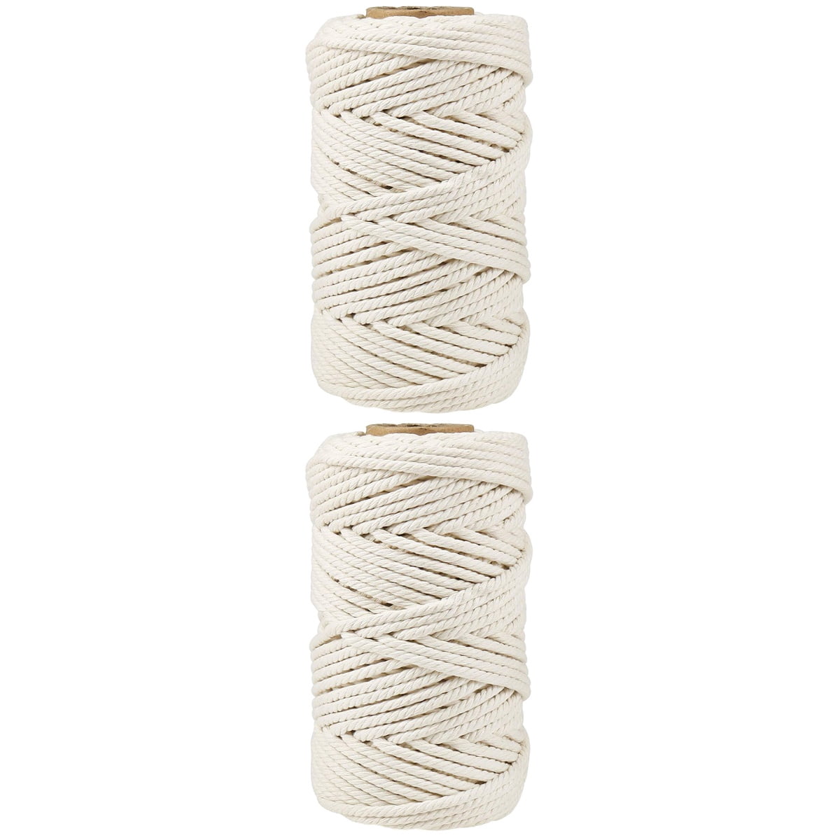 2 Rolls Plant Hanger Coat Hangers Crafting Cotton Cord Crafts Cotton Rope Macrame Cord 5mm