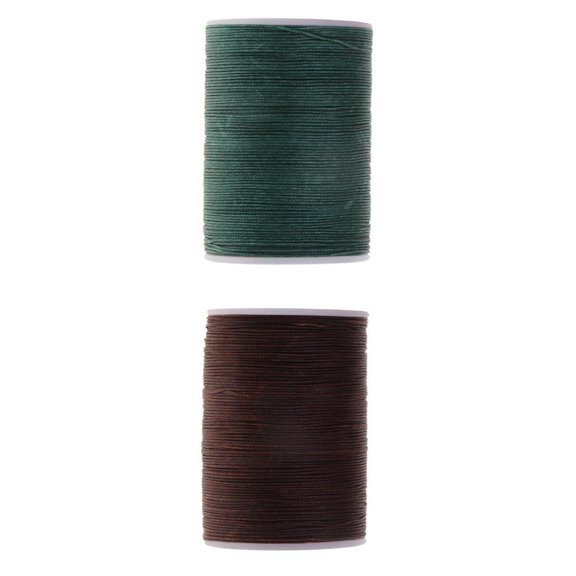 2 Rolls Polyester Waxed 0.5mm Stitching Extra Strong Heavy Duty for Leather Craft Bookbinding Shoe Repairing