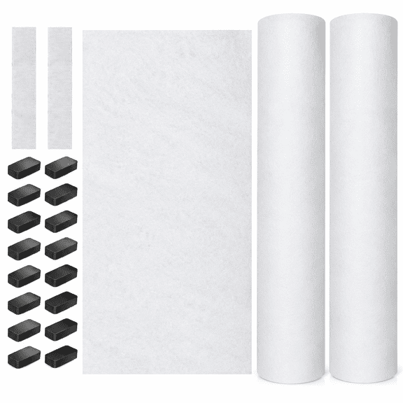 2 Rolls Range Hood Filters, Nonwoven Fabric Range Hood Replacement Filter with Adhesive Strips and Magnetic Block, Anti Oil Filter Paper for Kitchen10 m Per Roll, White)