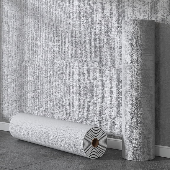 2 Rolls Removable Self-Adhesive Linen Textured Wallpaper, Thick Matte Wall Panels, Easy to Install & Clean, Reusable Contemporary Decor for Home, Office, Dorm