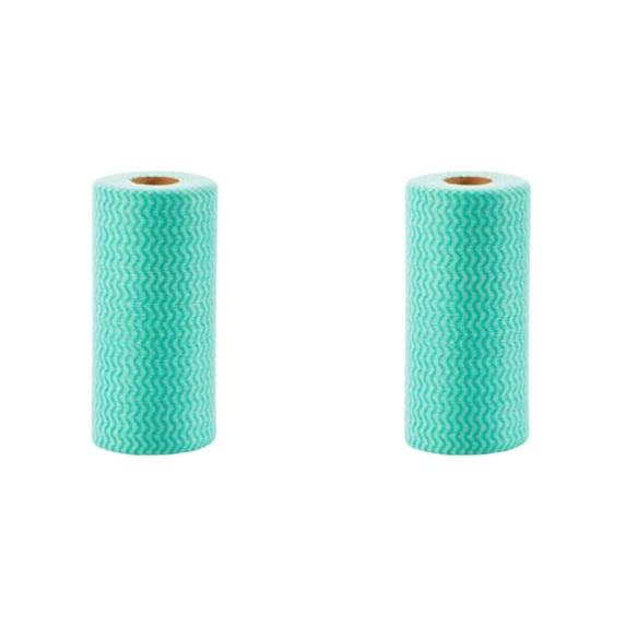 2 Rolls Reusable Dish Cloths Roll - 100 Count Disposable Cleaning Towels, Quick-Dry Kitchen Rags for Washing Dishes, Surfaces, Bathroom & Car, Heavy Duty Cleaning Wipes & Cloths