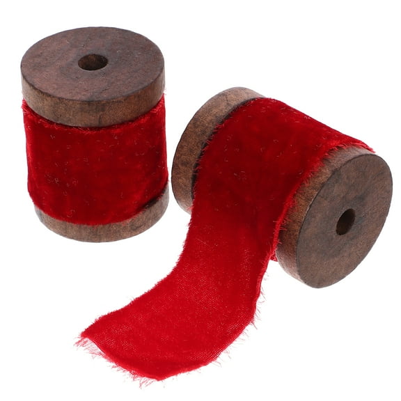 2 Rolls Ribbon Gift Wrapping Exquisite Creative Present Decor Raw Edge Decorate Hair Barrettes Ribbons