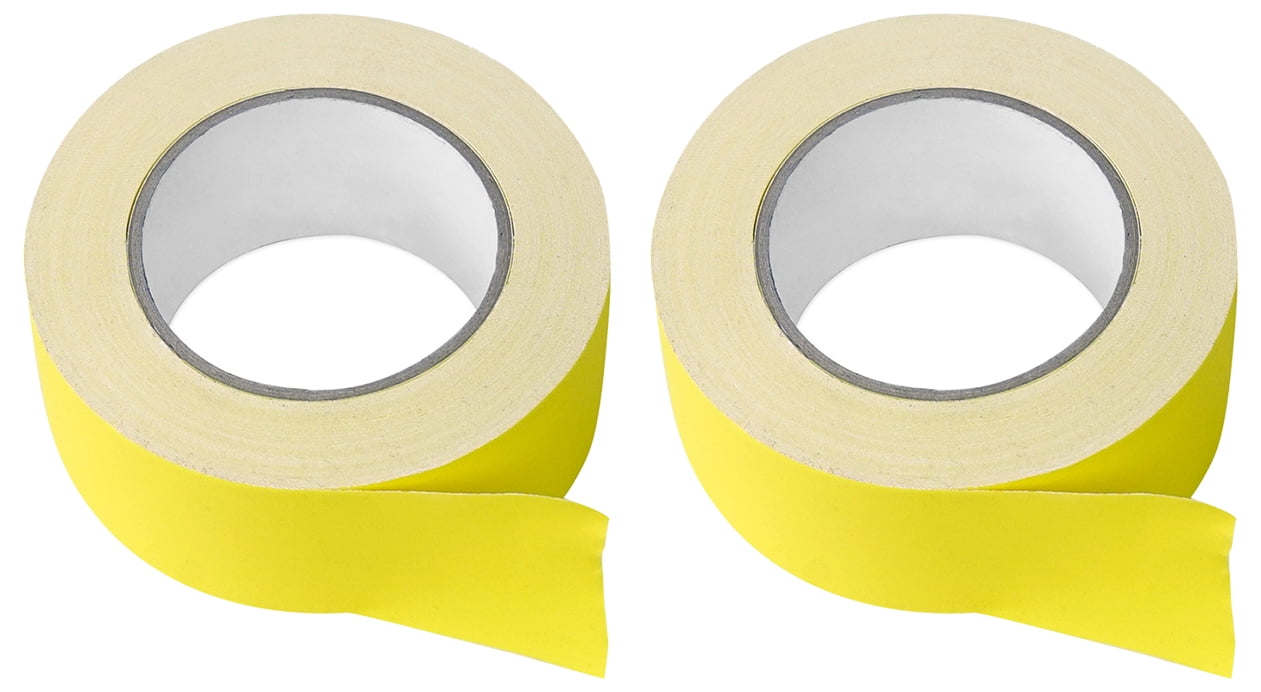 (2) Rolls Rockville Pro Audio/Stage Wire ROCK GAFF Yellow Gaffers Tape 2"x100 Ft