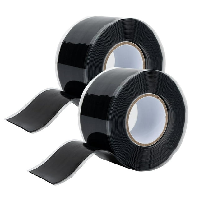 2 Rolls Self Fusing Silicone Tape 1in x10ft Waterproof Rubber Tape