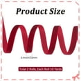 thumbnail image 1 of 2 Rolls Single Face Velvet Ribbon for Bow Making Gift Wrapping Dark Red 3/8 inch(10mm) 10 Yards/roll, 1 of 3