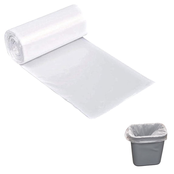 2 Rolls Small Mini Trash Bags, Heavy Duty Disposable Clear Desktop Garbage Bags for Office & Bathroom Bin