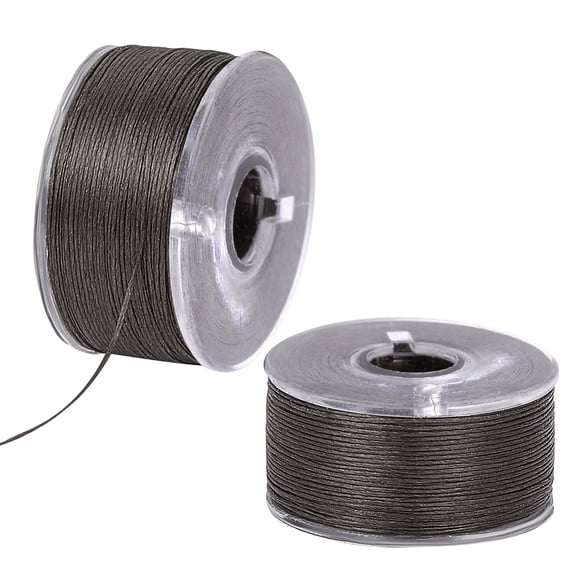 2 Rolls Special Coated Nylon Beading Threads for Seed Beads Coconut Brown 0.1mm 50yards/roll for DIY