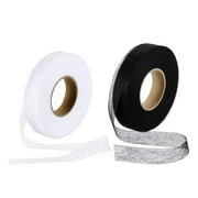 2 Rolls Stitch Witchery Hemming Tape, 1inch x 70Yards Iron Hemming Tape, Iron on Tape for Hemming, Fusible Tape Adhesive Wonder Web for Curtain, Pants, ClothesWhite and Black