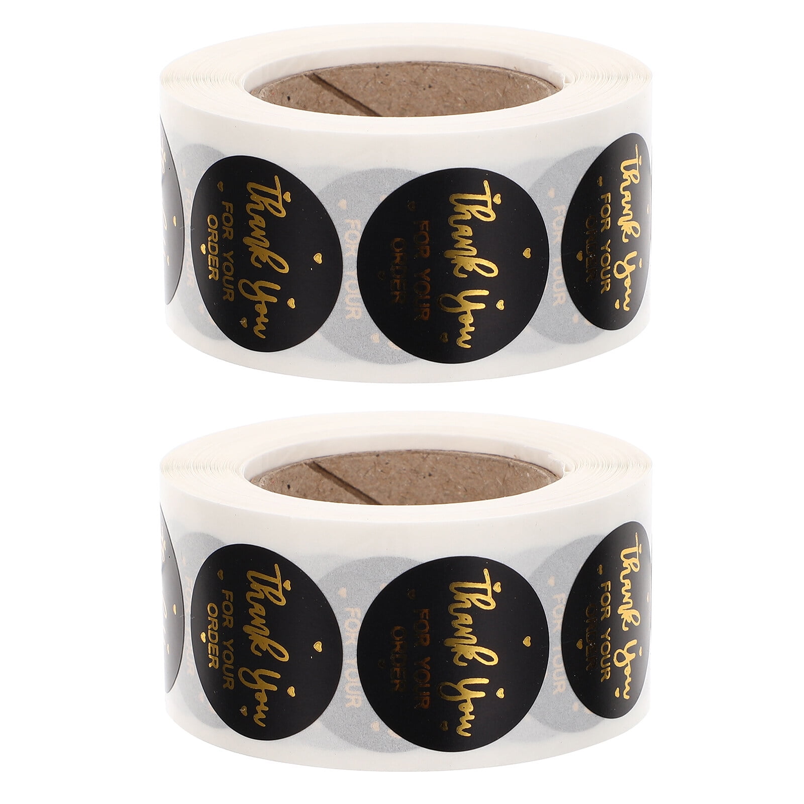2 Rolls Thank You Sticker Decorative Label Gift Wrapping Decal Sealing Decal
