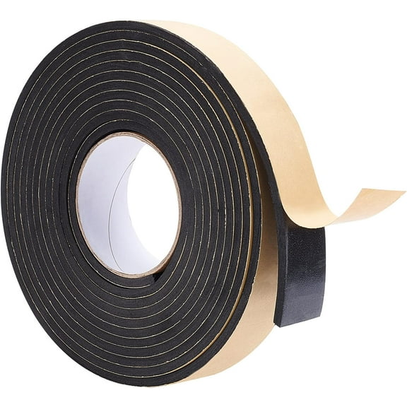 2 Rolls Total 32.8 Feet Single-Sided Adhesive EVA Seal Foam Strip 1.77Inch Width Foam Insulation Tape with Strong Adhesive Soundproofing Sealing Tape
