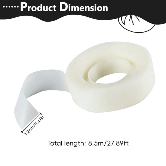 2 Rolls Transparent Tape Refills, Clear Tape, All-Purpose Transparent Glossy Tape for Office, Home by Elapind