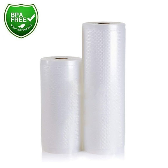 2 Rolls Vacuum Seal Bags 8x50 11x50 Embossed Food Saver Sealer Storage Bag 100ft, BPA-Free Plastic