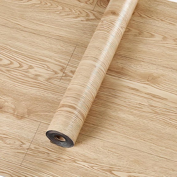 2 Rolls Vinyl Flooring 23.6" x10FT Soft Thick Eco-Material Strong Adhesive | 38.75 Sq.ft 0.06" Thick, Peel and Stick Floor Waterproof Self-Adhesive for Living Room (Light Walnut)
