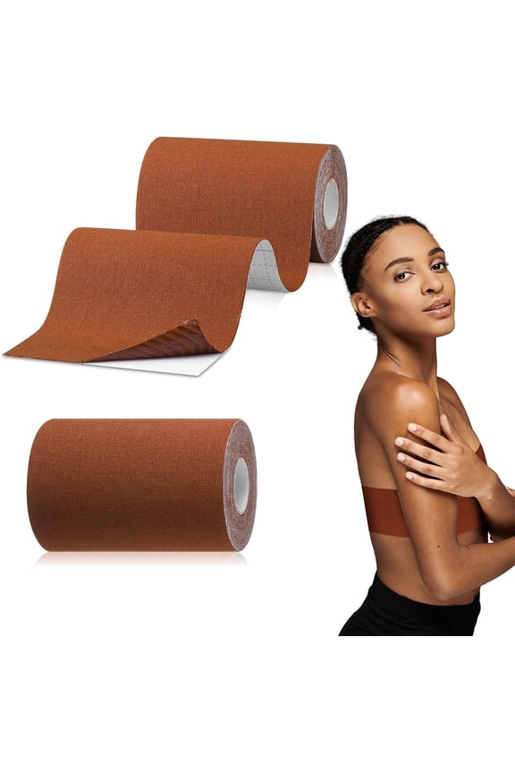 2 Rolls Wide Trans FTM Binder Tape for Chest Binding Adhesive Trans Chest Tape Flat for Transgender Breast Boob