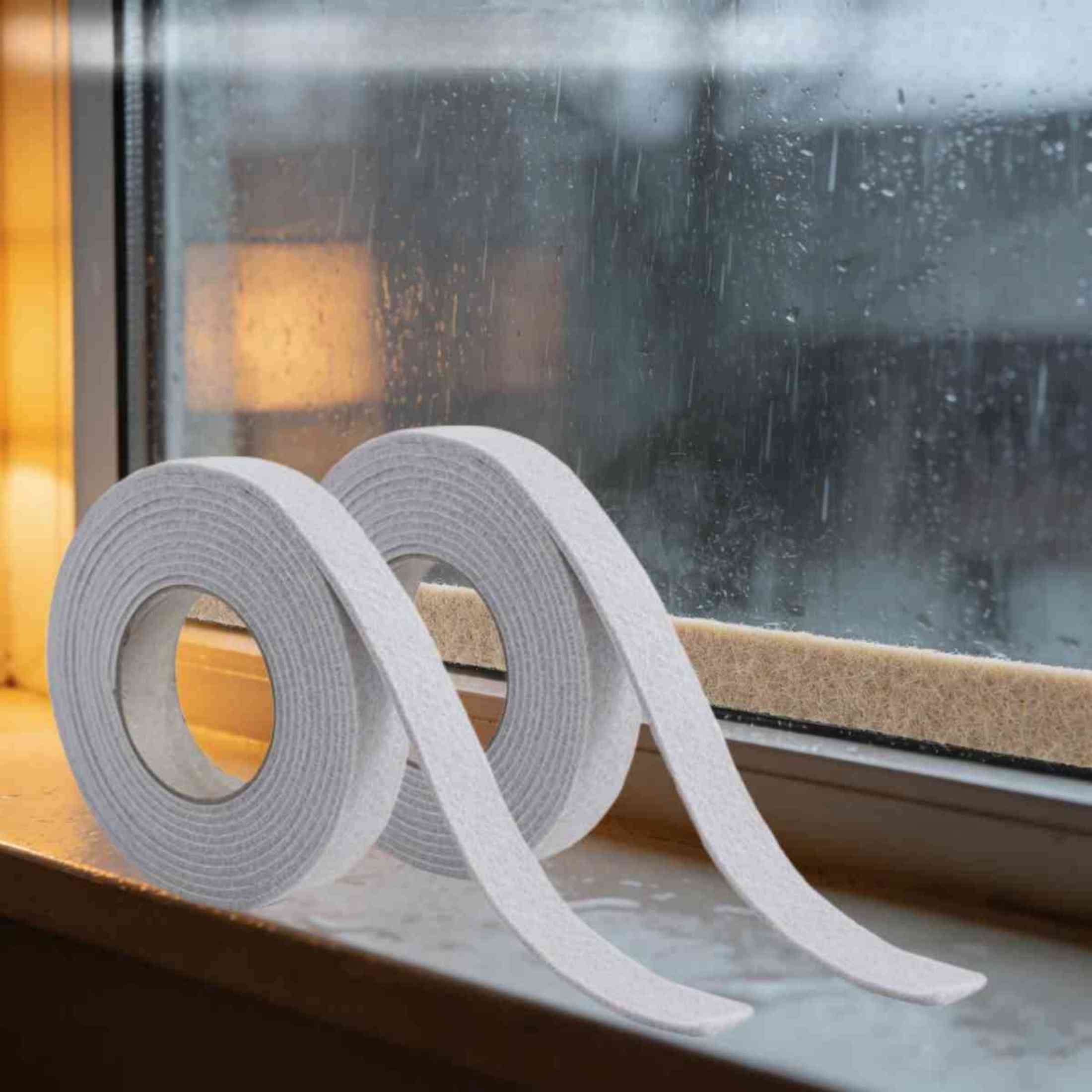 2 Rolls Window Glass Water Absorbent Sticker, 1.18in x 13.12ft Window ...