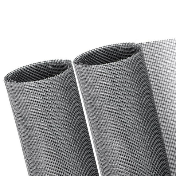 2 Rolls Windows Screen and Screen Door Mesh Replacement, 39" x 59" Durable Fiberglass Screen Mesh - Window Screen & Sliding Screen Door Repair for Patio and Windows, Gray