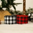 thumbnail image 1 of 2 Rolls Wired Edge Ribbons, 16.5 Feet x 2 Inches Black Red Plaid Ribbon and Black White Buffalo Plaid Ribbon for DIY Gift Wrapping, Wedding Crafts Decoratio, 1 of 5