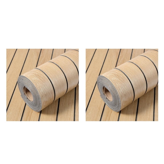 2 Rolls Wood Grain Panels for Wall: 40cm x 3m 3D Faux Wood Wall Panels Accent Wallpaper for Interior Living Room Office Decor