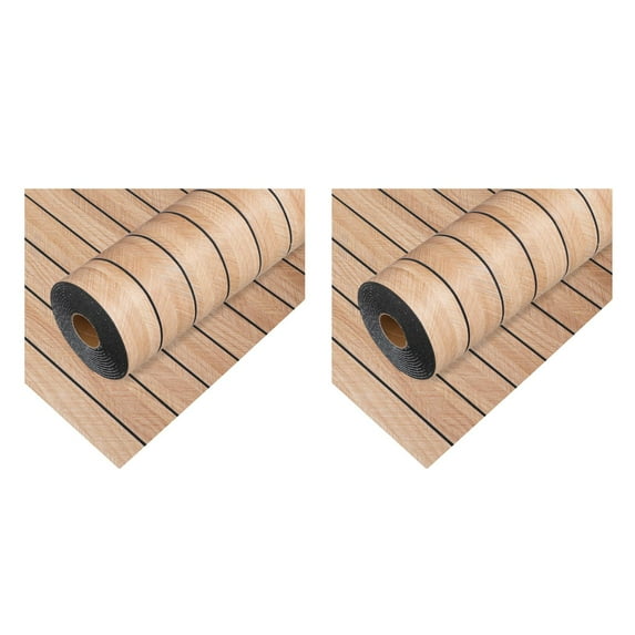 2 Rolls Wood Grain Panels for Wall: 40cm x 3m 3D Faux Wood Wall Panels Accent Wallpaper for Interior Living Room Office Decor