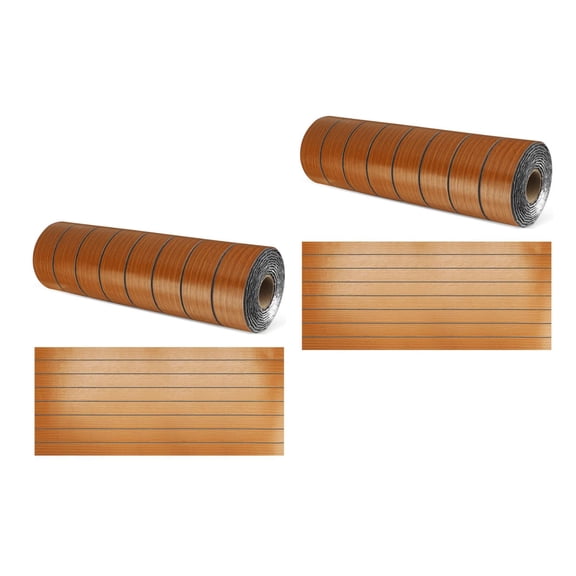 2 Rolls Wood Grain Panels for Wall: 40cm x 3m 3D Faux Wood Wall Panels Accent Wallpaper for Interior Living Room Office Decor