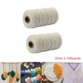 thumbnail image 1 of 2 Rolls beige Macrame Cord 2mm, Natural Cotton Twisted Rope, Macrame String Cotton Craft Cord for DIY Knitting,Wall Hanging, DIY Wedding Decor, Crafts (1Roll=109Yard), 1 of 9