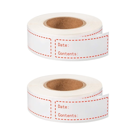 2 Rolls of Blanket Labels for Freezer Removable Food Recording Labels Stickers for Food Containers