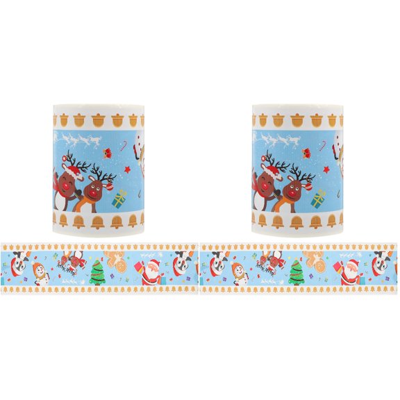 2 Rolls of Decorative Border Paper Wear-resistant Border Trim Cartoon Border Sticker