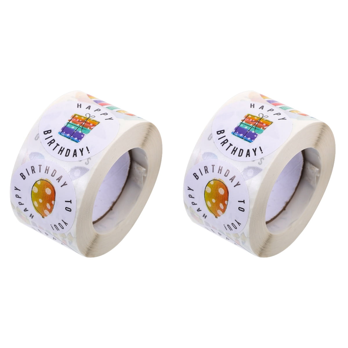 2 Rolls of Sealing Labels Birthday Gift Labels Envelopes Stickers Gift Box Stickers Happy