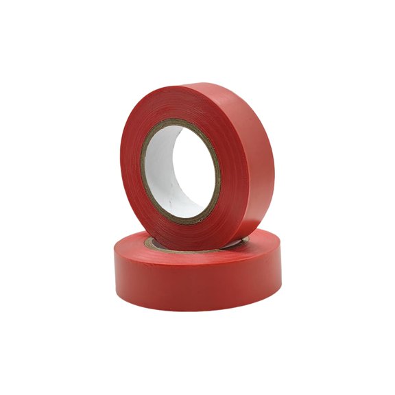 2 Rolls red Electrical Tape Vinyl - 3/4 Inch 66 Feet Professional Insulating PVC Electric Tape Flame Retardant Waterproof for All Weather Under 600V Home Outdoor Indoor Wire Insulation Use